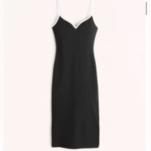 Notch-Neck Midi Dress
